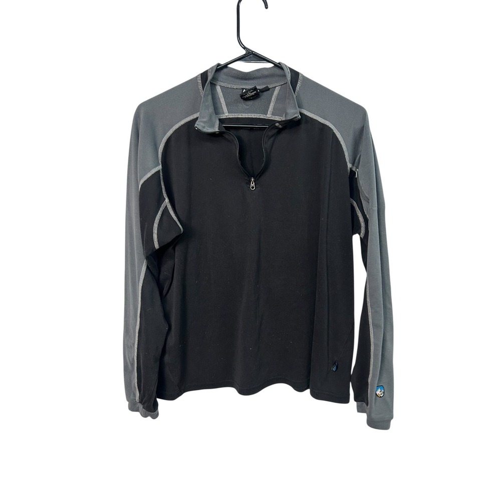 KUHL Gray 1/4 Zip Tech Knit Shirt Medium Outdoor Hiking Gorpcore Performance